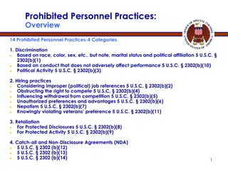 Overview of Prohibited Personnel Practices and Whistleblower Protection Act