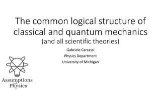 The Logical Structure of Classical and Quantum Mechanics