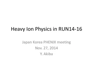 Heavy Ion Physics at RHIC: RUN14-16 Overview