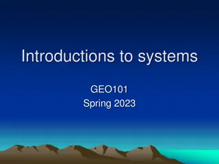 Introduction to Earth Systems in GEO101 Spring 2023