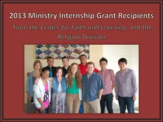 2013 Ministry Internship Grant Recipients in California and New York