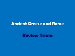 Ancient Greece and Rome Review Trivia