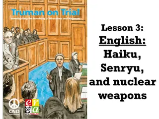 History and Impact of Nuclear Weapons in Haiku and Senryu