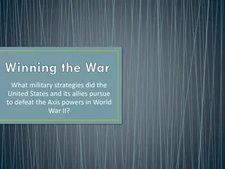 Military Strategies of the United States and Allies in World War II