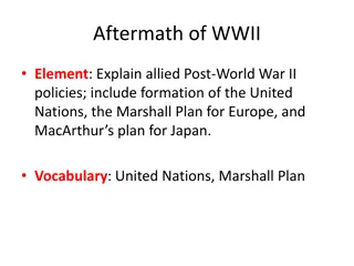 Post-World War II Policies: United Nations, Marshall Plan, and MacArthur's Plan