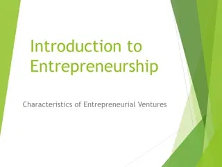 Exploring Entrepreneurship: Venture Types and Characteristics