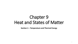 Heat, Temperature, and States of Matter