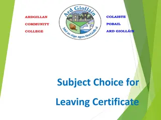 Making Informed Subject Choices for Leaving Certificate