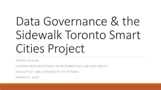 Challenges and Proposals in Data Governance for the Sidewalk Toronto Smart Cities Project