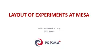 Latest Developments in Physics Experiments at MESA Orsay 2022