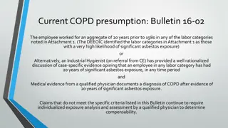 COPD Presumption Criteria for Asbestos Exposure Workers