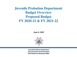 San Francisco Juvenile Probation Department Budget Overview FY 2020-21 & FY 2021-22