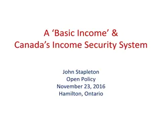 Canada's Income Security System and Basic Income Overview