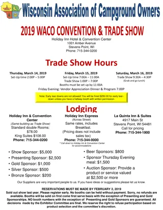 Wisconsin Association of Campground Owners 2019 Convention & Trade Show Details