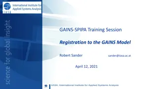 Guide to Registering for GAINS Model Training Session and Accessing GAINS Versions