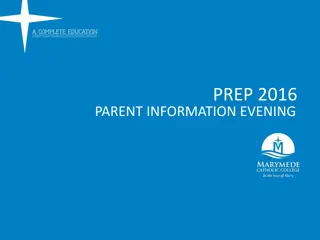 2016 Prep Parent Information Night Highlights