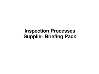 Supplier Briefing Pack for Inspection Processes