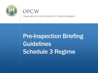 Pre-Inspection Briefing Guidelines for Chemical Weapons Convention (CWC) Inspections