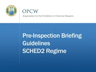 Guidelines for Pre-Inspection Briefing in Chemical Weapons Convention