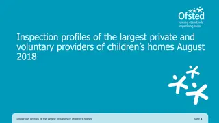 Inspection Profiles of Largest Children's Homes Providers - August 2018