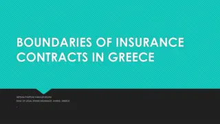 Insurance Contracts in Greece: Boundaries and Definitions