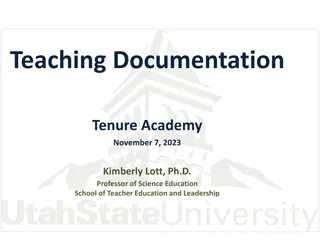 Teaching Documentation Workshop: Enhancing Research and Teaching Practices