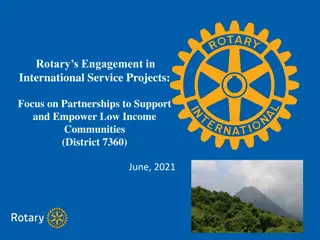 Rotary's Engagement in International Service Projects: Focus on Empowering Low-Income Communities