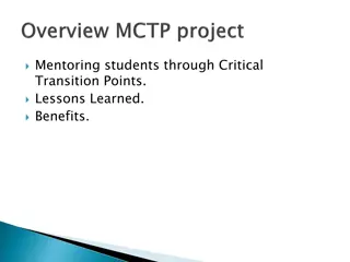 Mentoring Students Through Critical Transition Points