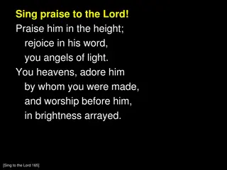 Sing Praise to the Lord - A Divine Hymn of Worship and Adoration