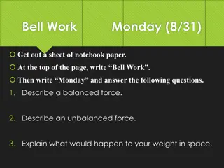 Laws of Motion Bell Work and Activities