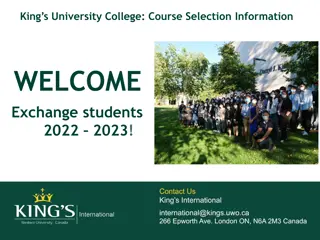 Comprehensive Course Selection Guide for Exchange Students at King's University College