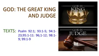 Understanding God as the Great King and Judge