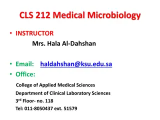 CLS 212 Medical Microbiology Course Information and Laboratory Safety Guidelines