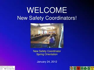 Welcome New Safety Coordinators - Spring Orientation 2012