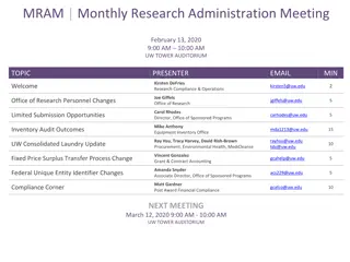 Monthly Research Administration Meeting - February 2020 Highlights