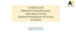 Materials Characterization Laboratory Course Overview