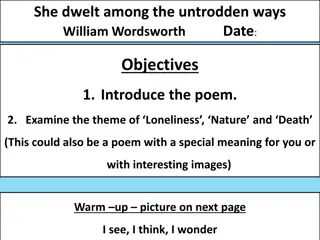 Analysis of Loneliness, Nature, and Death in 