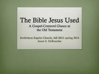 The Bible Jesus Used: A Gospel-Centered Glance at the Psalms