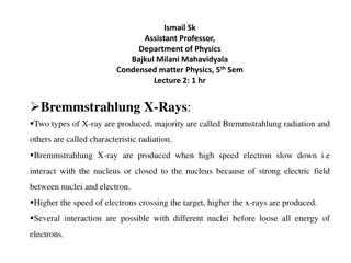 Bremmstrahlung and Characteristic X-Rays in Condensed Matter Physics