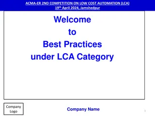 ACMA-ER 2nd Competition on Low-Cost Automation (LCA) - 19th April 2024, Jamshedpur