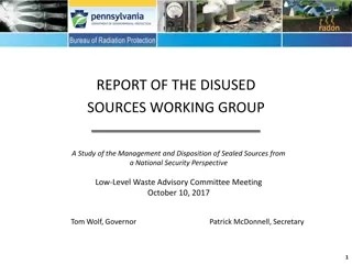 Disused Sources Working Group Report on National Security Perspective