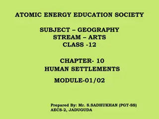 Human Settlements: Classification and Types