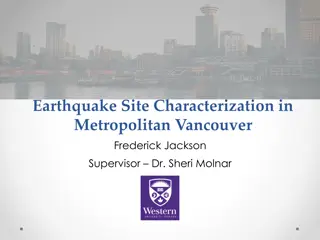 Seismic Site Characterization in Metropolitan Vancouver