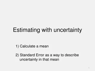 Uncertainty with Estimation and Standard Error