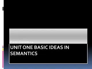 Understanding Semantics: Examples and Definitions