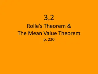 Rolle's Theorem and The Mean Value Theorem in Calculus