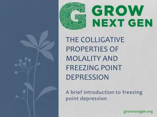 Freezing Point Depression and Molality for Solutions