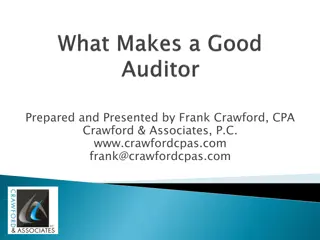 Attributes of Good and Expert Auditors Exploration