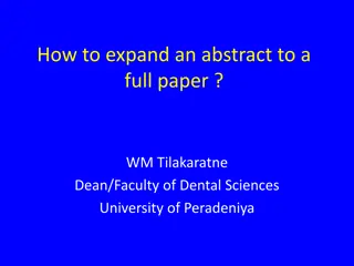 Effective Strategies for Expanding an Abstract to a Comprehensive Research Paper