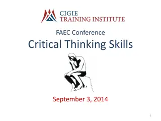 Enhancing Critical Thinking Skills Through Training Programs